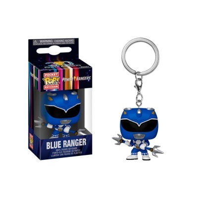 Chaveiro Blue Ranger da linha Pocket Pop! com embalagem