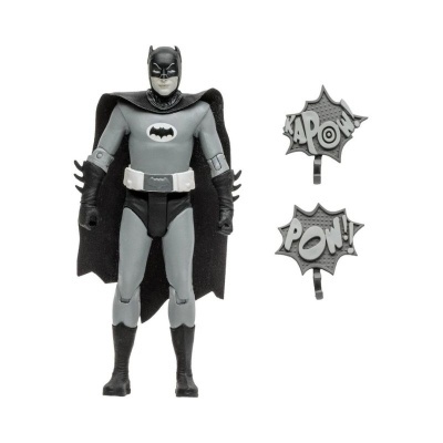Figura de ação Batman com capa e acessórios de fala KAPOW e POW