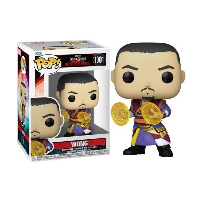 Figura Funko Pop! do Wong em caixa com disco dourado
