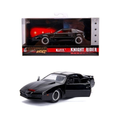 Modelo de carro preto K.I.T.T. Knight Rider com embalagem