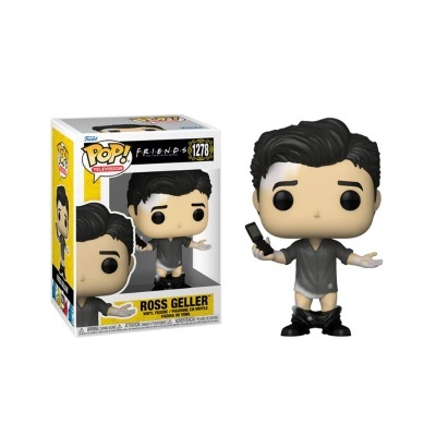 Figura Funko Pop! Ross Geller da série Friends em pose característica com caixa