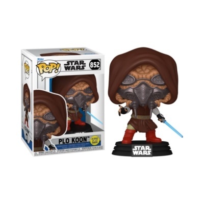 Figura Funko Pop! Star Wars Plo Koon com máscara e capa castanha