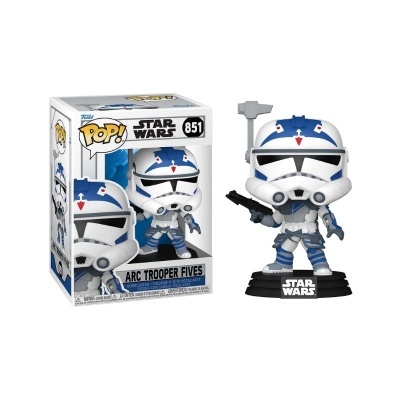 Funko Pop! Star Wars ARC Trooper Fives vinil branco azul numa caixa com janela