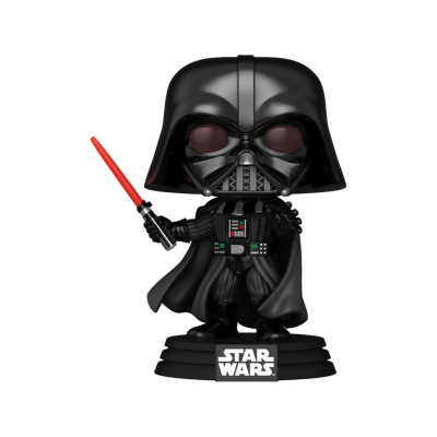 Boneco Funko Pop Darth Vader de Star Wars com espada vermelha