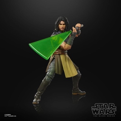 Figura de ação Star Wars segurando espada de luz verde