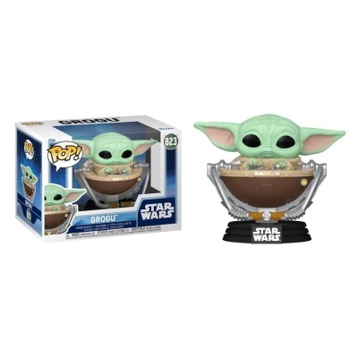 Figura Funko Pop! do Grogu em Star Wars com caixa original.