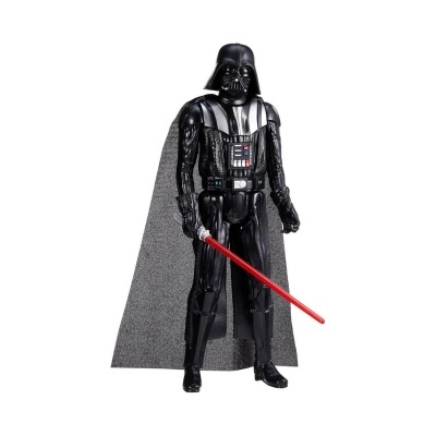 Figura de ação do Darth Vader com sabre de luz vermelho