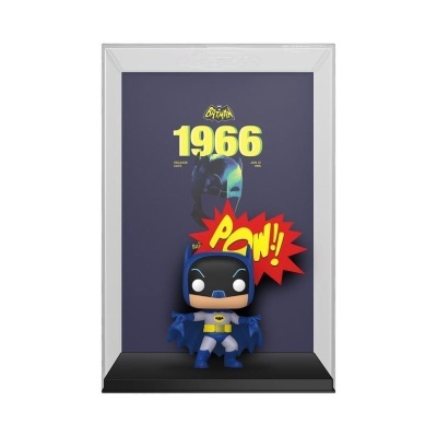 Boneco Funko Pop Batman azul com fundo e placa 1966 POW
