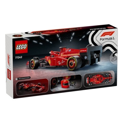 Caixa LEGO modelo carro Fórmula 1 vermelho com capacete e controle remoto