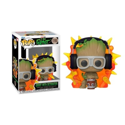 Funko Pop vinil do Groot com detonar e caixa original