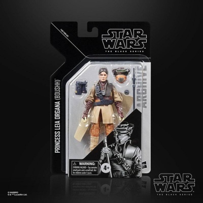 Figura de ação Star Wars Princess Leia Organa (Boushh) na embalagem