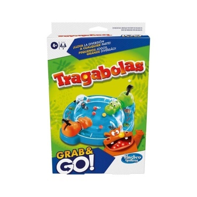 Caixa do jogo infantil Traga bolas da Hasbro Gaming com peças e tabuleiro coloridos