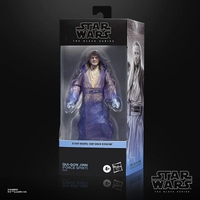Figura de ação Star Wars Qui-Gon Jinn em embalagem