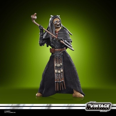 Figura de ação Star Wars Vintage com roupa preta e bastão