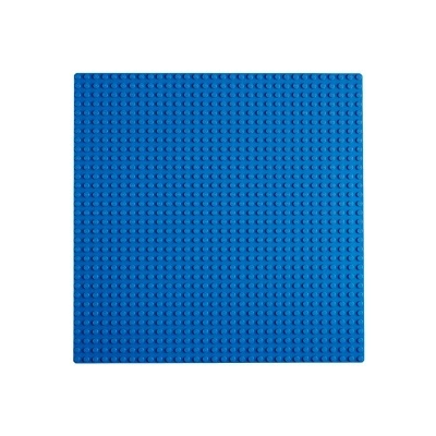 Placa base quadrada azul para brinquedos de blocos