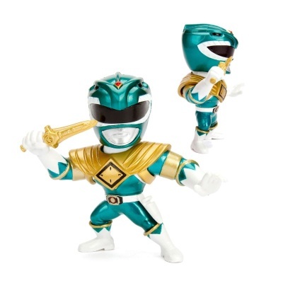 Figura de ação do Power Ranger verde com espada
