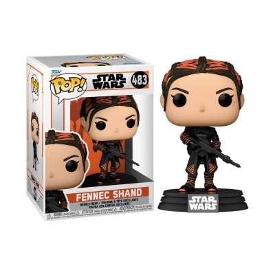 Figura Funko Pop! Fennec Shand Star Wars 483 e caixa com imagem