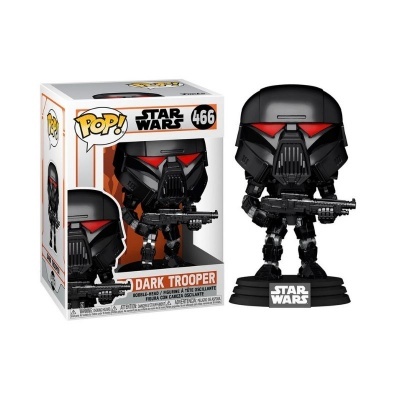 Figura Funko Pop! Dark Trooper Star Wars com caixa à direita.