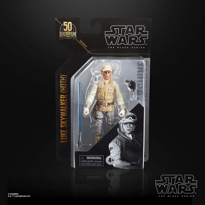 Figura Luke Skywalker Hoth Star Wars The Black Series em embalagem preta