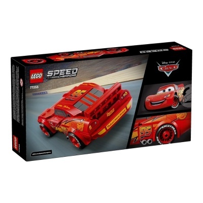 Caixa de LEGO SPEED Champions modelo Lightning McQueen vermelho