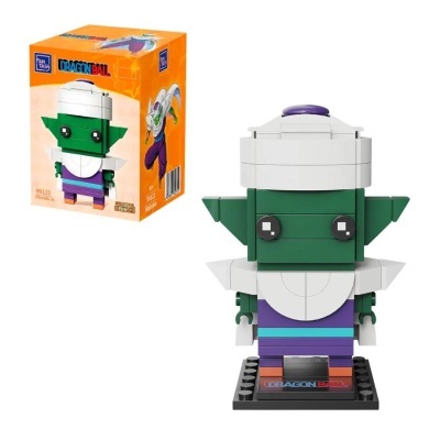Boneco de construção Piccolo Jr. em blocos de plástico coloridos com caixa laranja DRAGON BALL