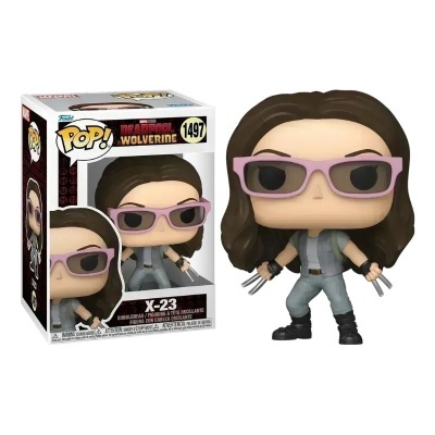 Funko Pop X-23 Deadpool Wolverine número 1497 com óculos cor-de-rosa e garras