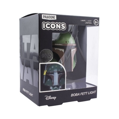 Caixa de luz noturna Boba Fett Star Wars com capacete verde