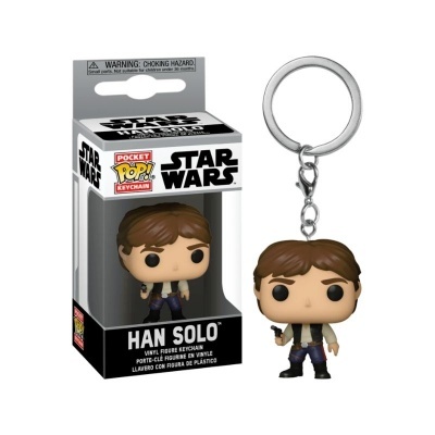 Chaveiro Han Solo Star Wars Pocket Pop! em vinil com embalagem