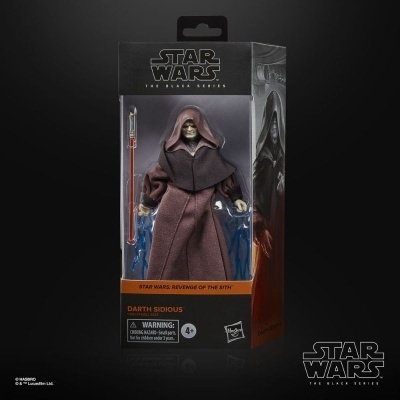 Figura de ação Darth Sidious Star Wars The Black Series embalada