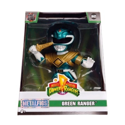 Figura de ação MetalFigs Green Ranger Mighty Morphin Power Rangers em caixa