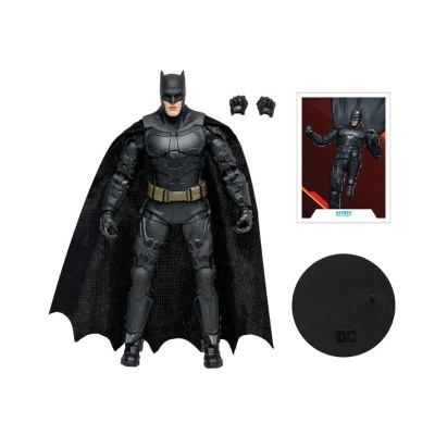 Figurina do Batman com acessórios e base preta