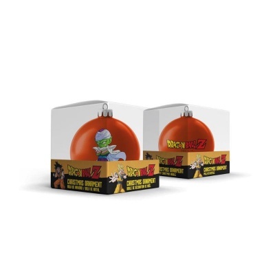 Ornamento de Natal vermelho Dragon Ball Z com personagem Piccolo em embalagem