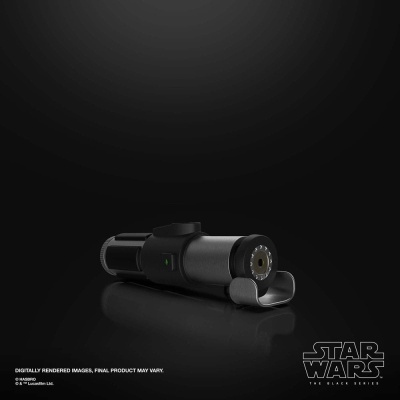 Sabre de luz preto de Star Wars sobre fundo negro