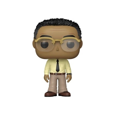 Figura Funko Pop com óculos amarelos e roupa formal
