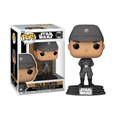 Figura Funko Pop! Tala Durith de Star Wars, com uniforme cinzento e base preta