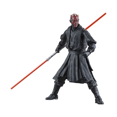 Figura de ação Darth Maul com bastão vermelho duplo