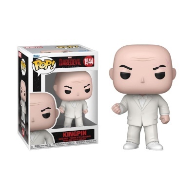 Figura Funko Pop! Kingpin Daredevil em fato branco com caixa