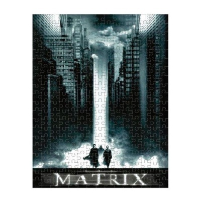 Puzzle com imagem do filme MATRIX e título na base