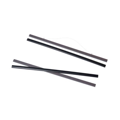 Dois varões magnéticos pretos para pendurar posters