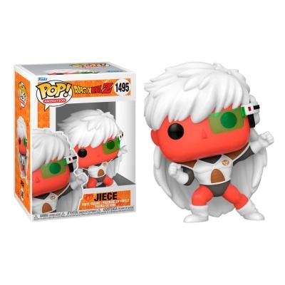 Funko Pop! Animation Jiece Dragon Ball Z com cabelo branco e armadura branca e verde