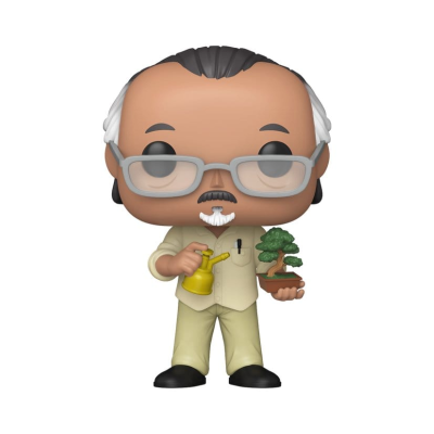 Figura Funko Pop masculina com óculos, regador amarelo e bonsai