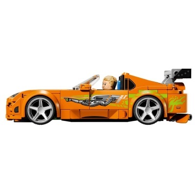 Carro desportivo de brinquedo LEGO laranja com miniatura