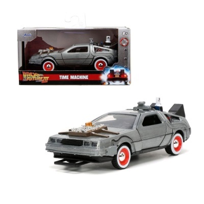Figura de carro Time Machine do filme Back to the Future II na embalagem