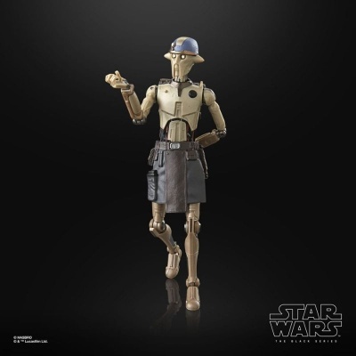 Figura de ação droide Star Wars The Black Series com capacete azul e saia marrom
