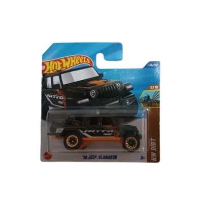 Miniatura de brinquedo Hot Wheels Jeep Gladiator em embalagem