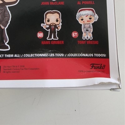 Embalagem de Funko Pop com figuras Hans Gruber e Tony Vreski