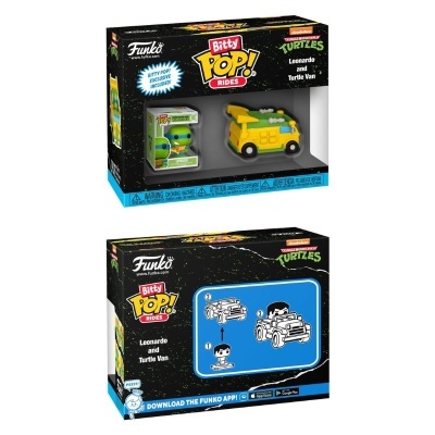 Conjunto Funko Bitty Pop Rides Teenage Mutant Ninja Turtles com figura e carrinha