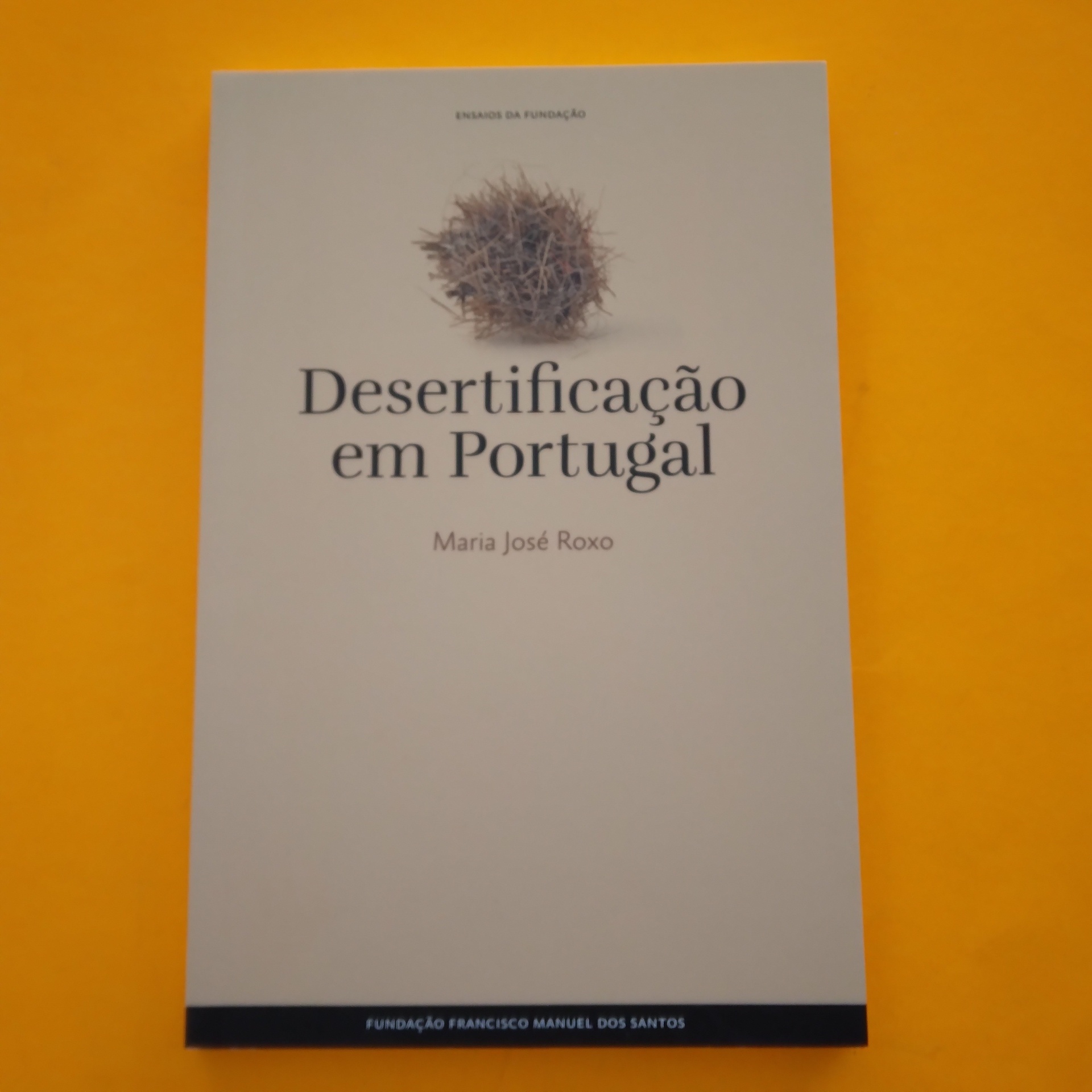 Desertificação em Portugal, Maria José Roxo Livro 'Desertificação em Portugal' com capa branca e imagem de monte seco
