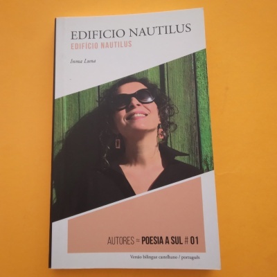 Capa do livro EDIFICIO NAUTILUS com foto de mulher de óculos escuros