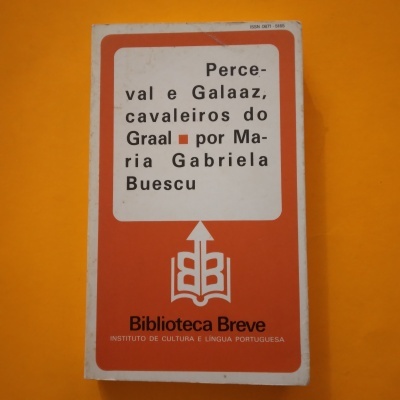 Capa de livro Perceval e Galaaz, cavaleiros do Graal por Maria Gabriela Buescu.
